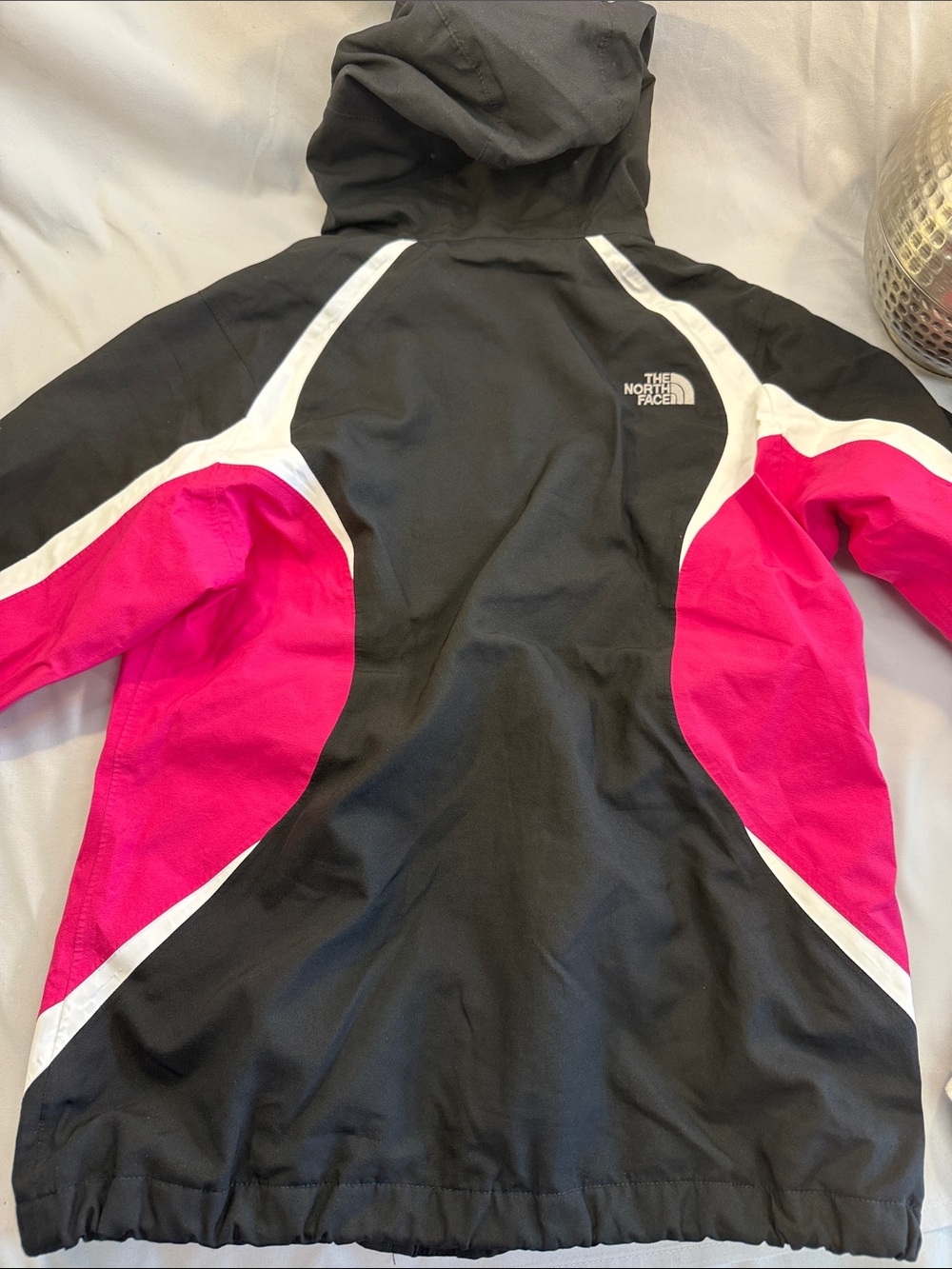 The North Face Black & Hot Pink Hooded Kids Raincoat - Picture 10 of 10